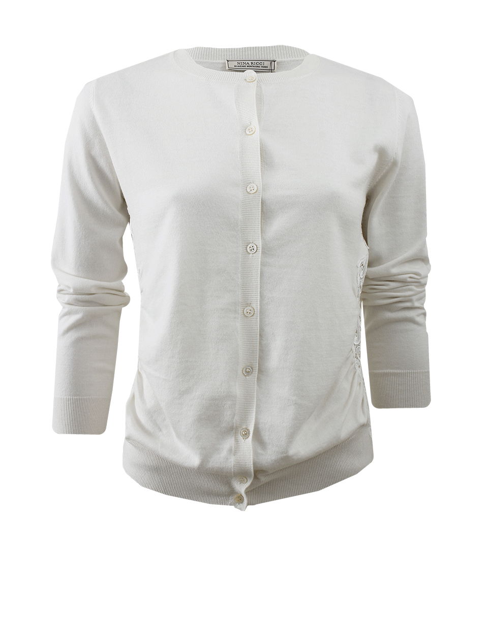 NINA RICCI-Cardigan With Lace Sides-