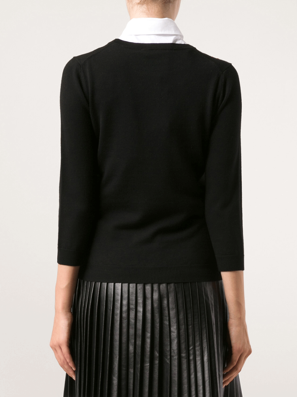 NINA RICCI-Cropped Embellished Knit Top-