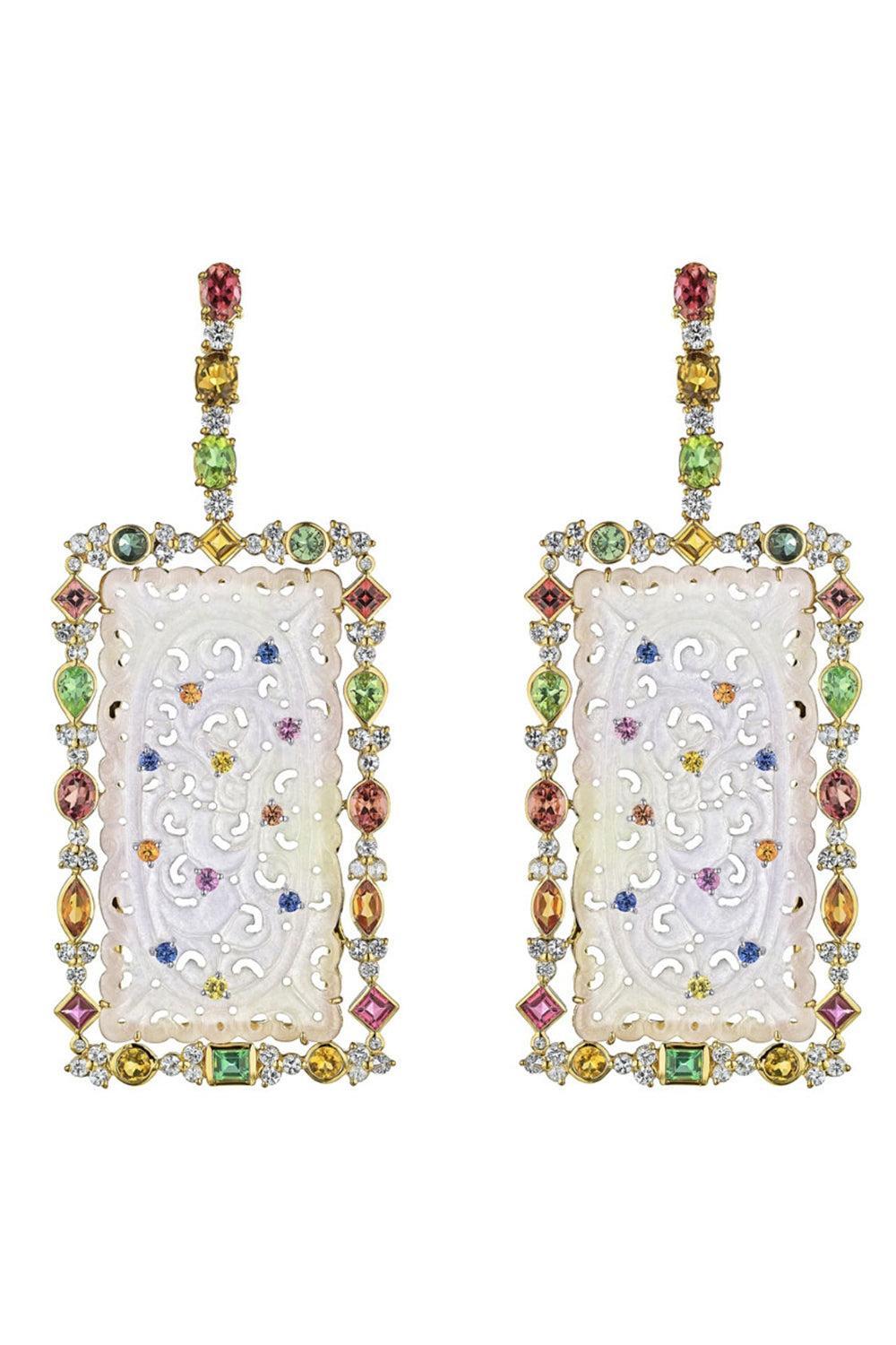 Carved Jade Earrings-YELLOW GOLD-JEWELRYFINE JEWELEARRING-ALEXANDER LAUT