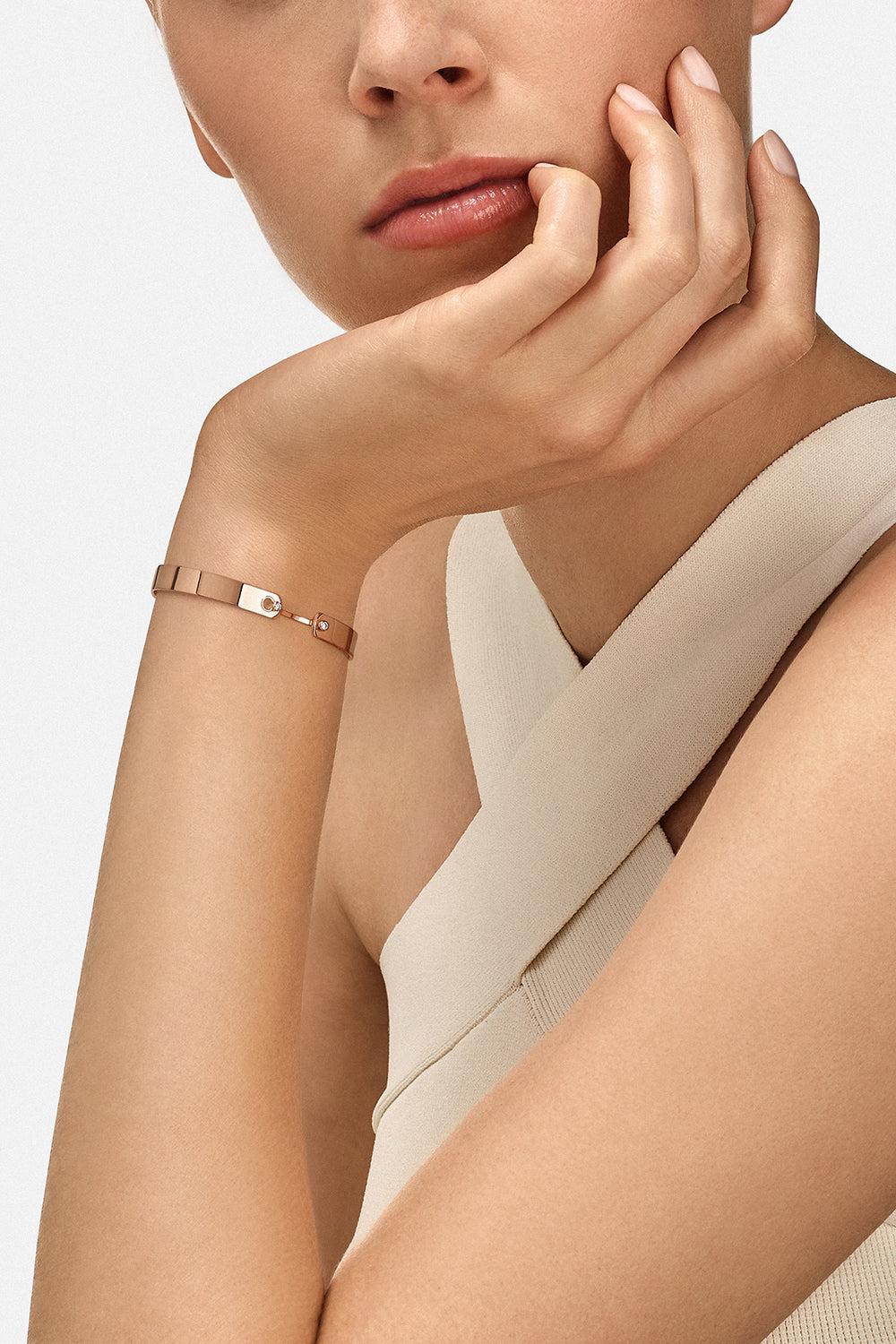 Monday Morning GM Mood Bangle Bracelet - Rose Gold-ROSE GOLD-15-JEWELRYFINE JEWELBRACELET O-NOUVEL HERITAGE