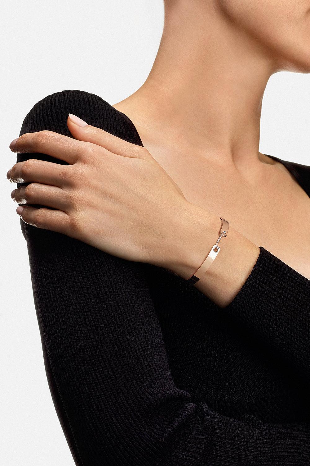 Baby Pink Mood Bangle Bracelet - Rose Gold-ROSE GOLD-16-JEWELRYFINE JEWELBRACELET O-NOUVEL HERITAGE