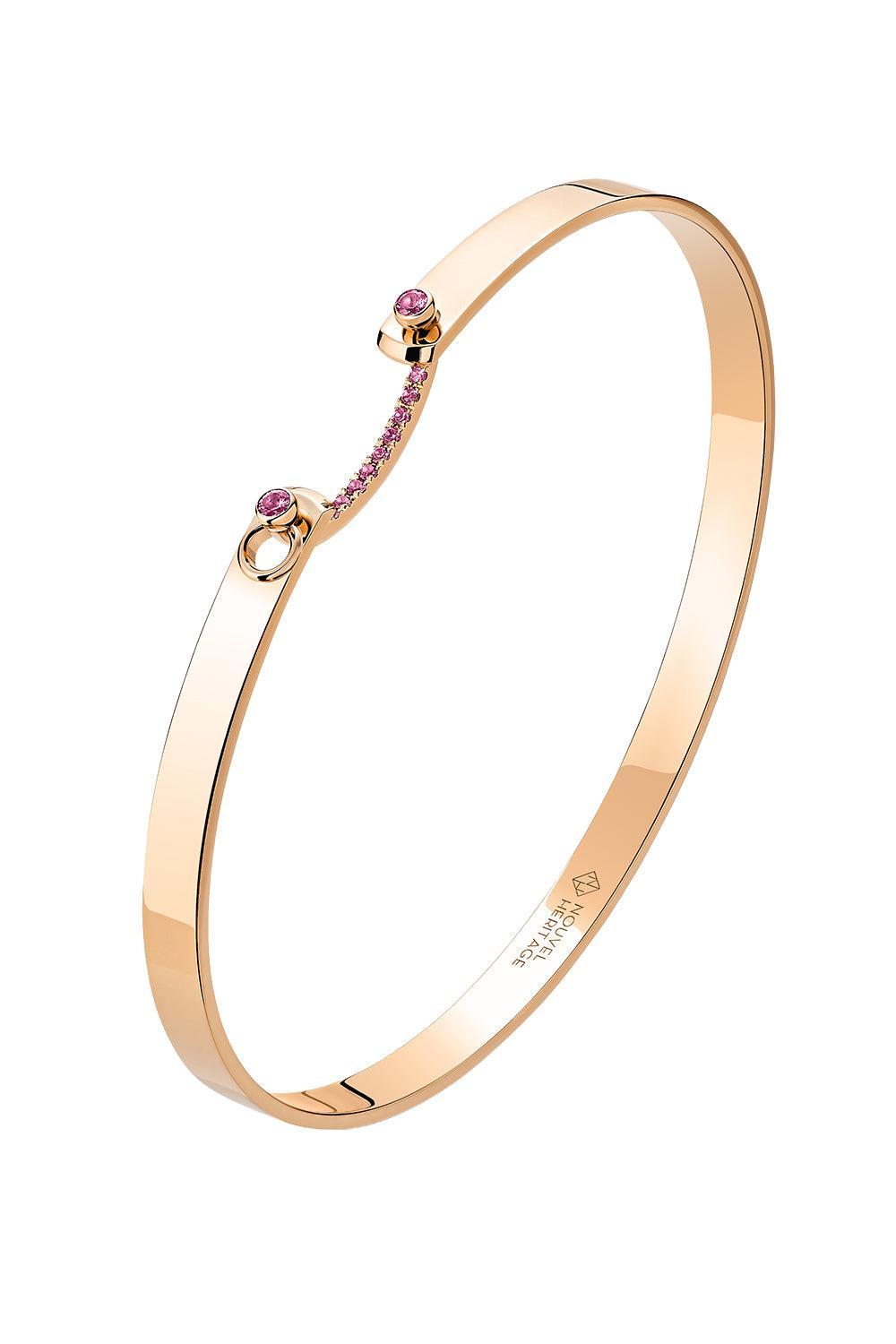 Baby Pink Mood Bangle Bracelet - Rose Gold-ROSE GOLD-16-JEWELRYFINE JEWELBRACELET O-NOUVEL HERITAGE