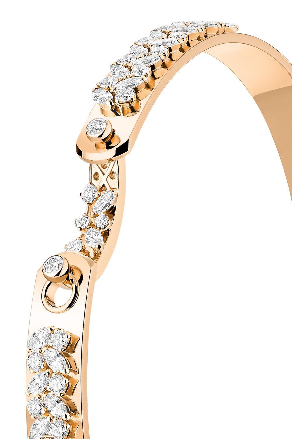 Soiree Mood Bangle Bracelet - Rose Gold-ROSE GOLD-16-JEWELRYFINE JEWELBRACELET O-NOUVEL HERITAGE