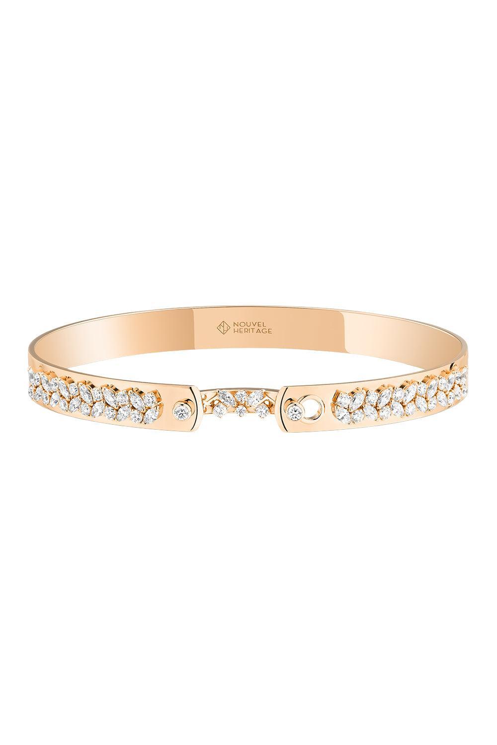 Soiree Mood Bangle Bracelet - Rose Gold-ROSE GOLD-16-JEWELRYFINE JEWELBRACELET O-NOUVEL HERITAGE