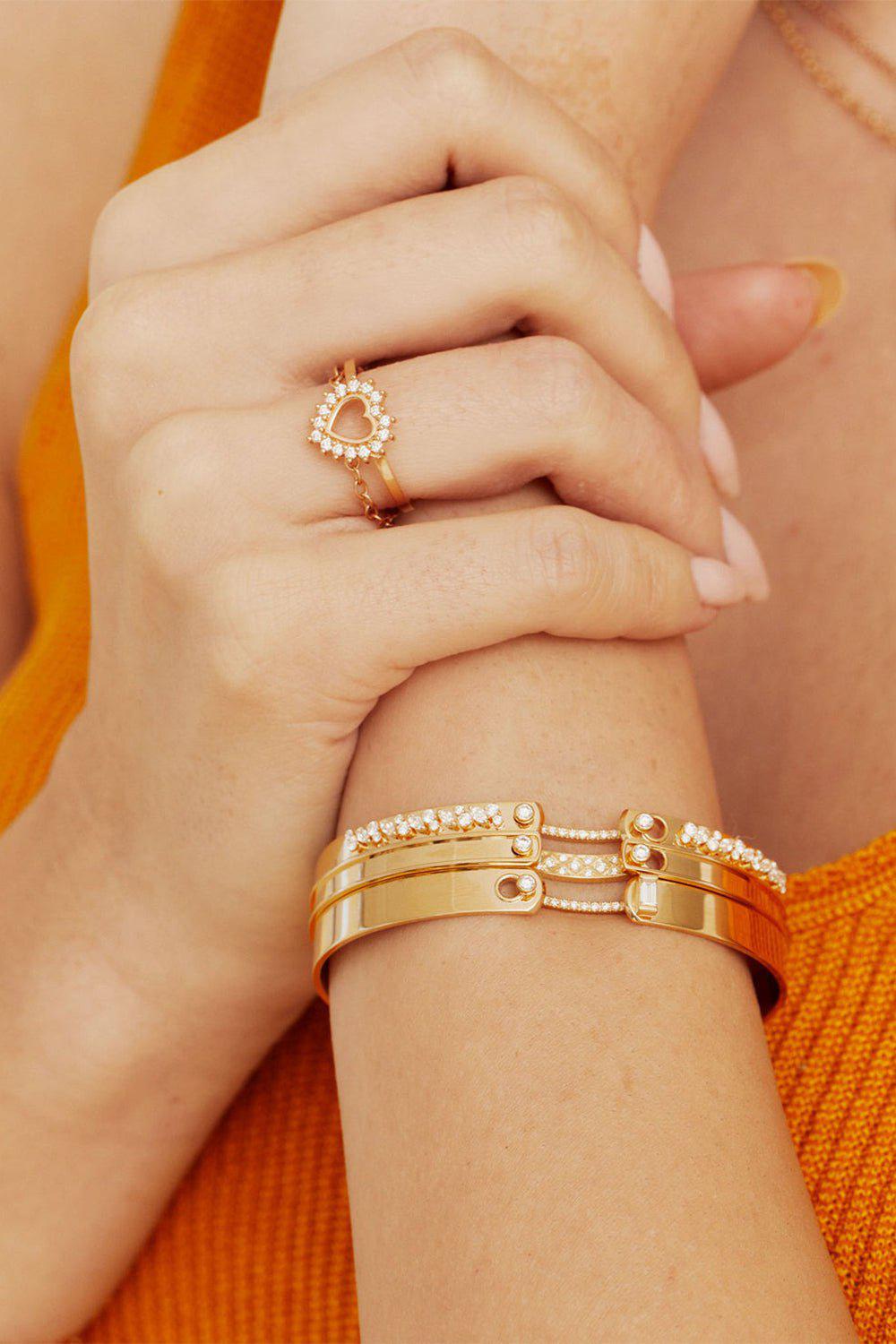 NOUVEL HERITAGE-Business Meeting Mood Bangle-ROSE GOLD