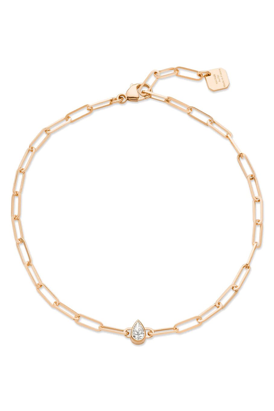 NOUVEL HERITAGE-Pear Diamond Chain Bracelet-