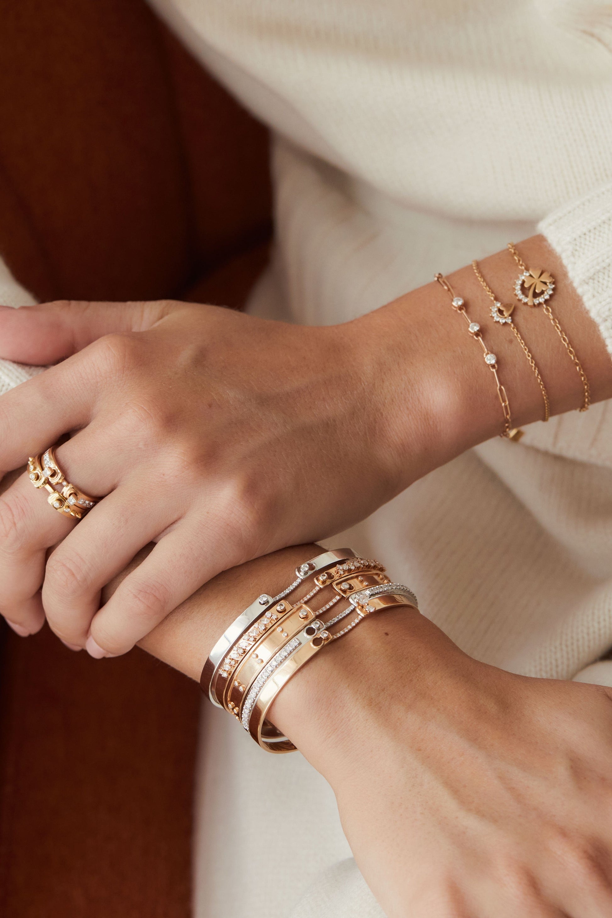 NOUVEL HERITAGE-Small Mystic Love Bracelet-ROSE GOLD