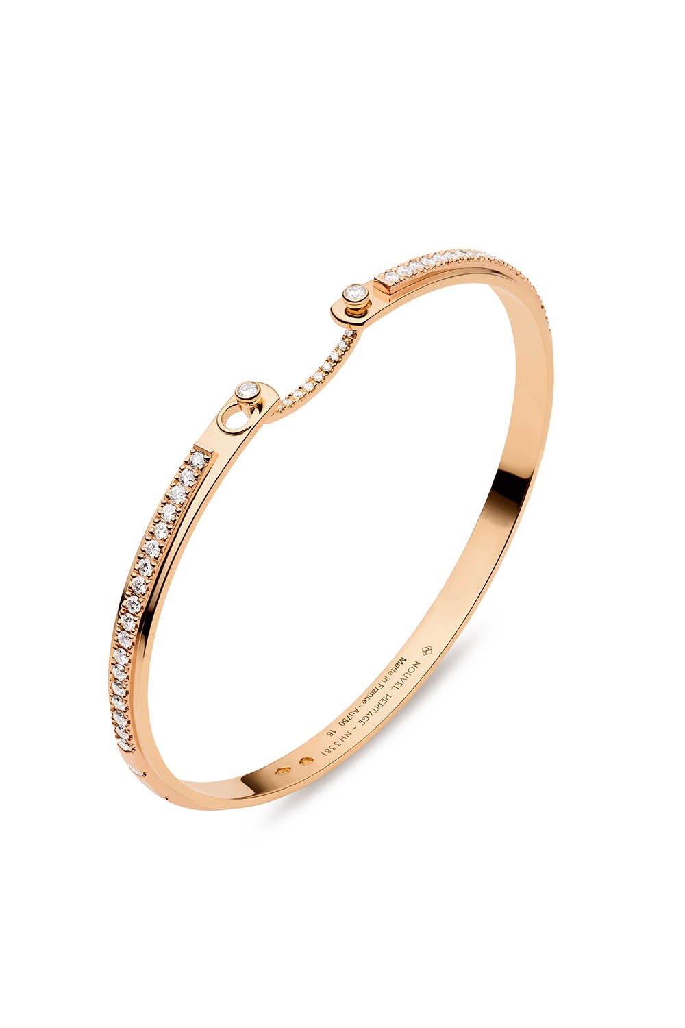 NOUVEL HERITAGE-Tuxedo Mood Bangle-ROSE GOLD