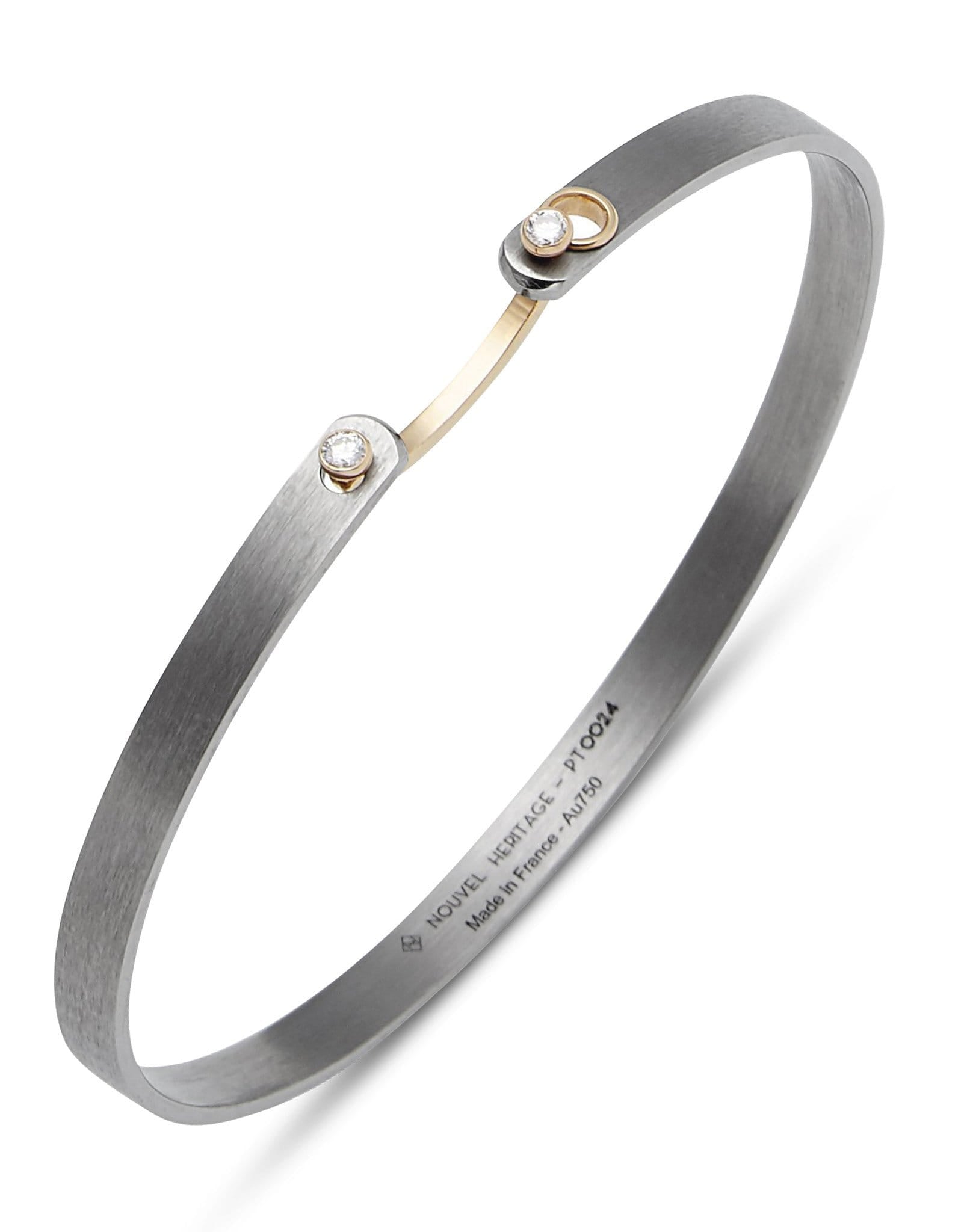 NOUVEL HERITAGE-Hers Titanium Mood Bangle - Yellow Gold-TITANIUM