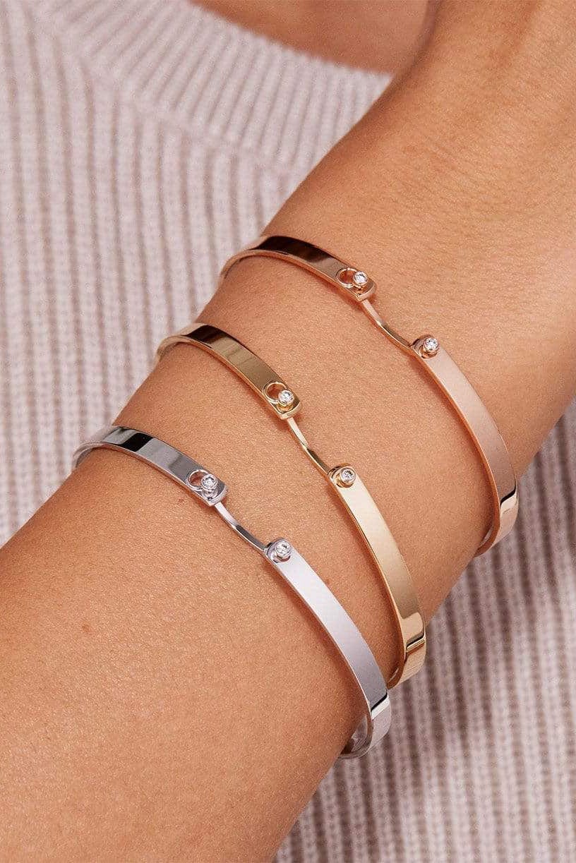 Monday Morning Mood bangle - White Gold-WHITE GOLD-17-JEWELRYFINE JEWELBRACELET O-NOUVEL HERITAGE