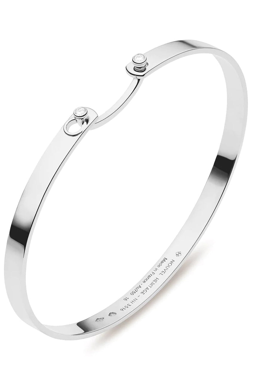 Monday Morning Mood bangle - White Gold-WHITE GOLD-17-JEWELRYFINE JEWELBRACELET O-NOUVEL HERITAGE