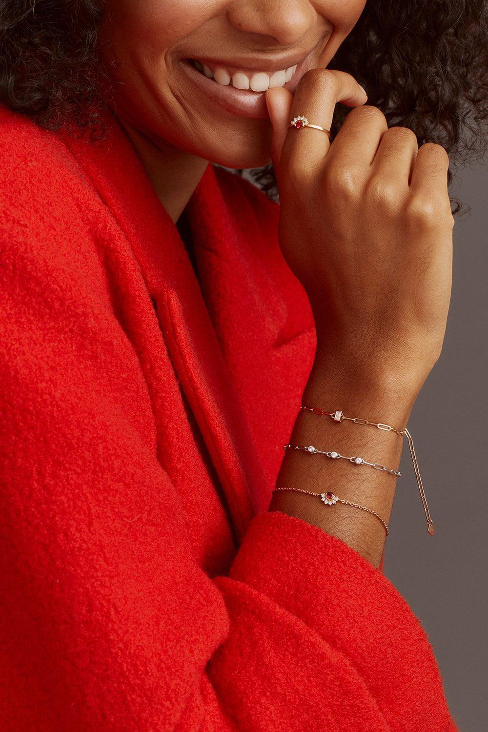 NOUVEL HERITAGE-Baguette Classics Bracelet-WHITE GOLD