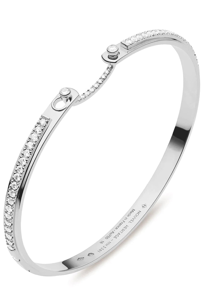 NOUVEL HERITAGE-Tuxedo Mood Diamond Bangle-WHITE GOLD