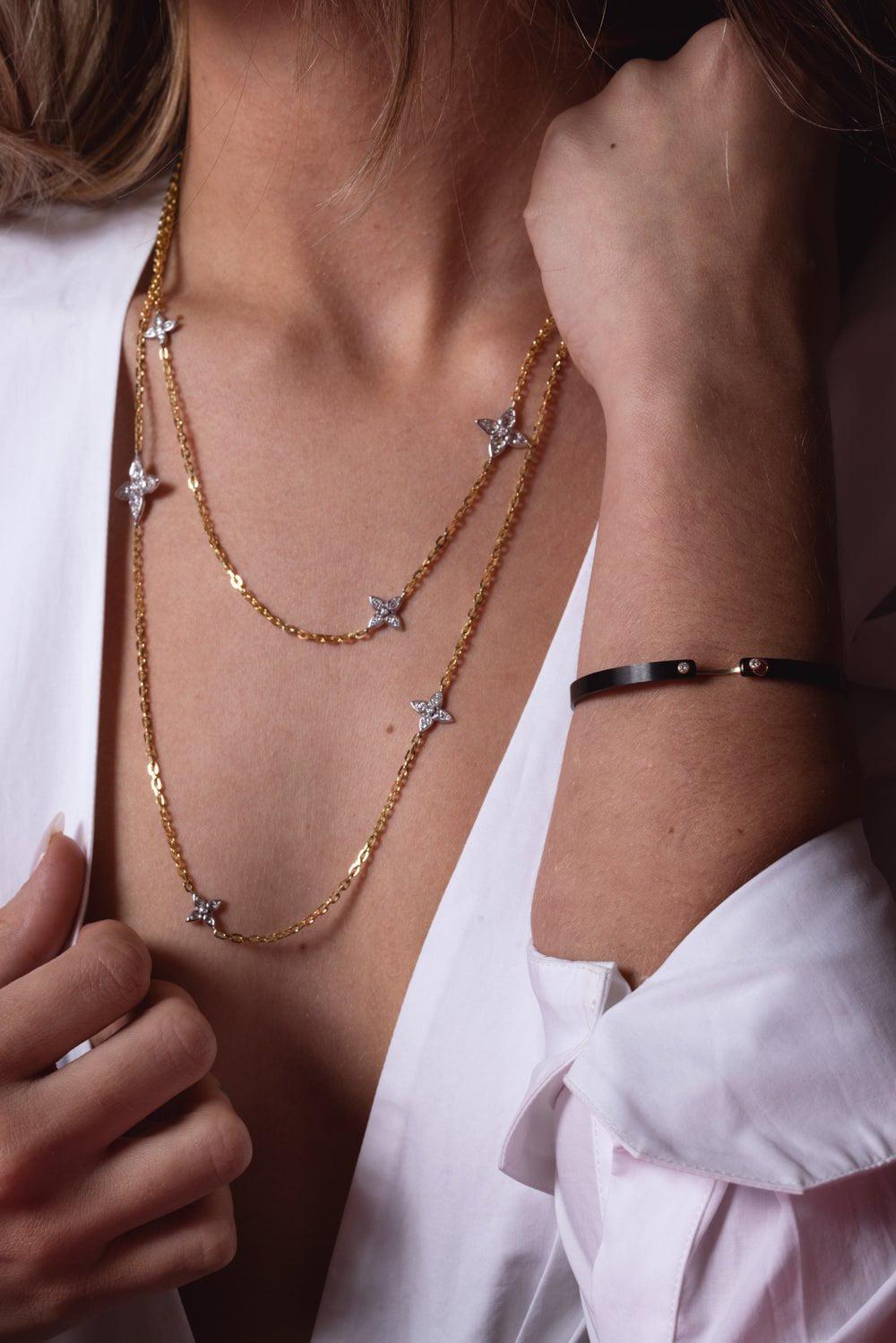 NOUVEL HERITAGE-Black Titanium Mood Bangle-YELLOW GOLD