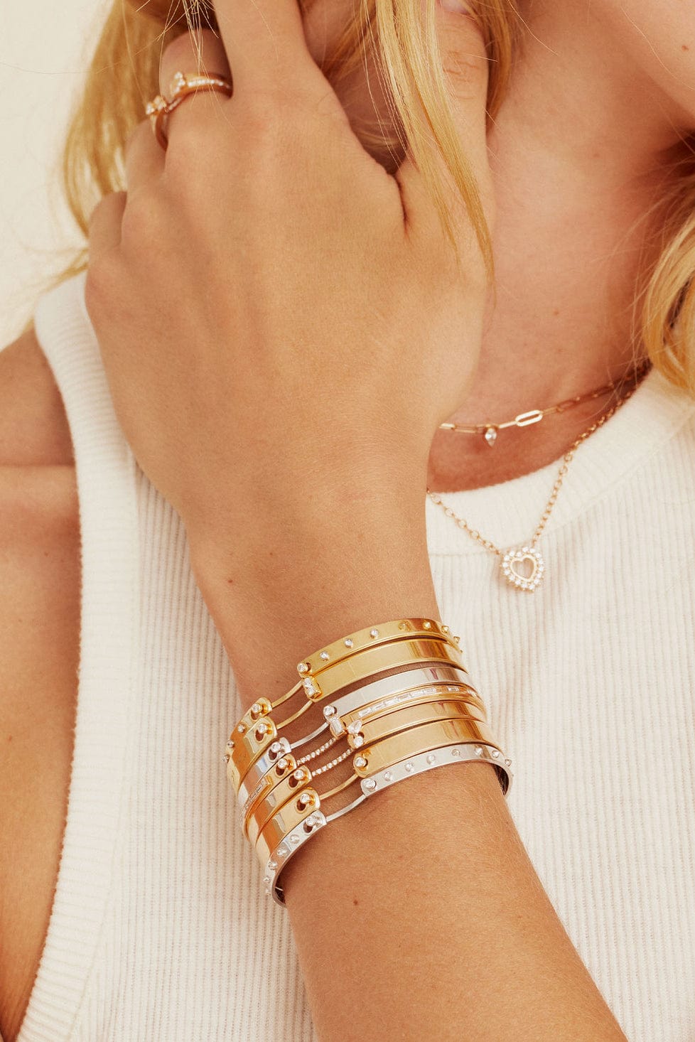 NOUVEL HERITAGE-Brunch In NY Mood Bangle-YELLOW GOLD