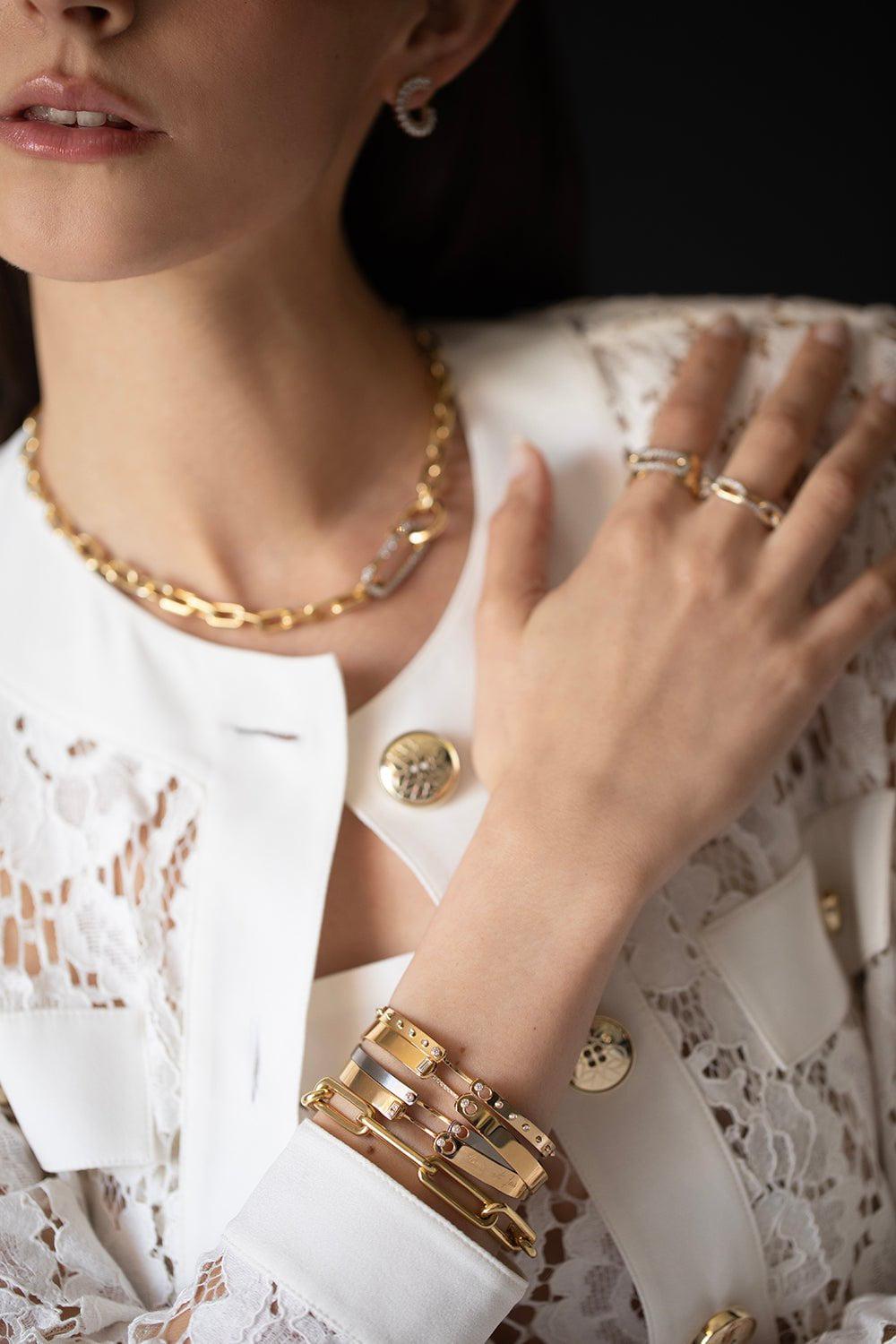 NOUVEL HERITAGE-Brunch In NY Mood Bangle-YELLOW GOLD