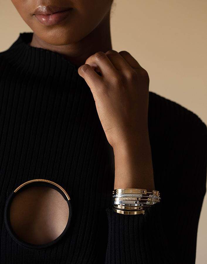 NOUVEL HERITAGE-Diamond Monday Morning Bangle-YELLOW GOLD