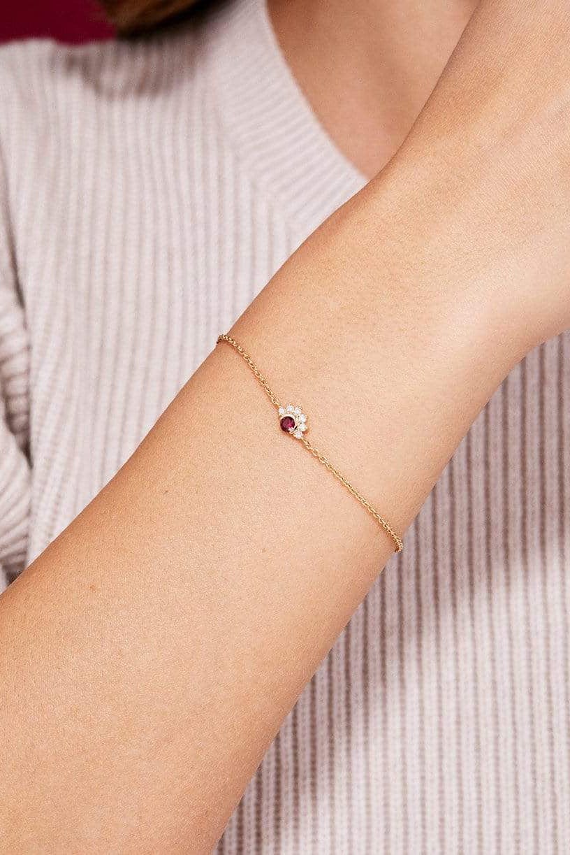 NOUVEL HERITAGE-Mystic Red Spinel Bracelet-YELLOW GOLD