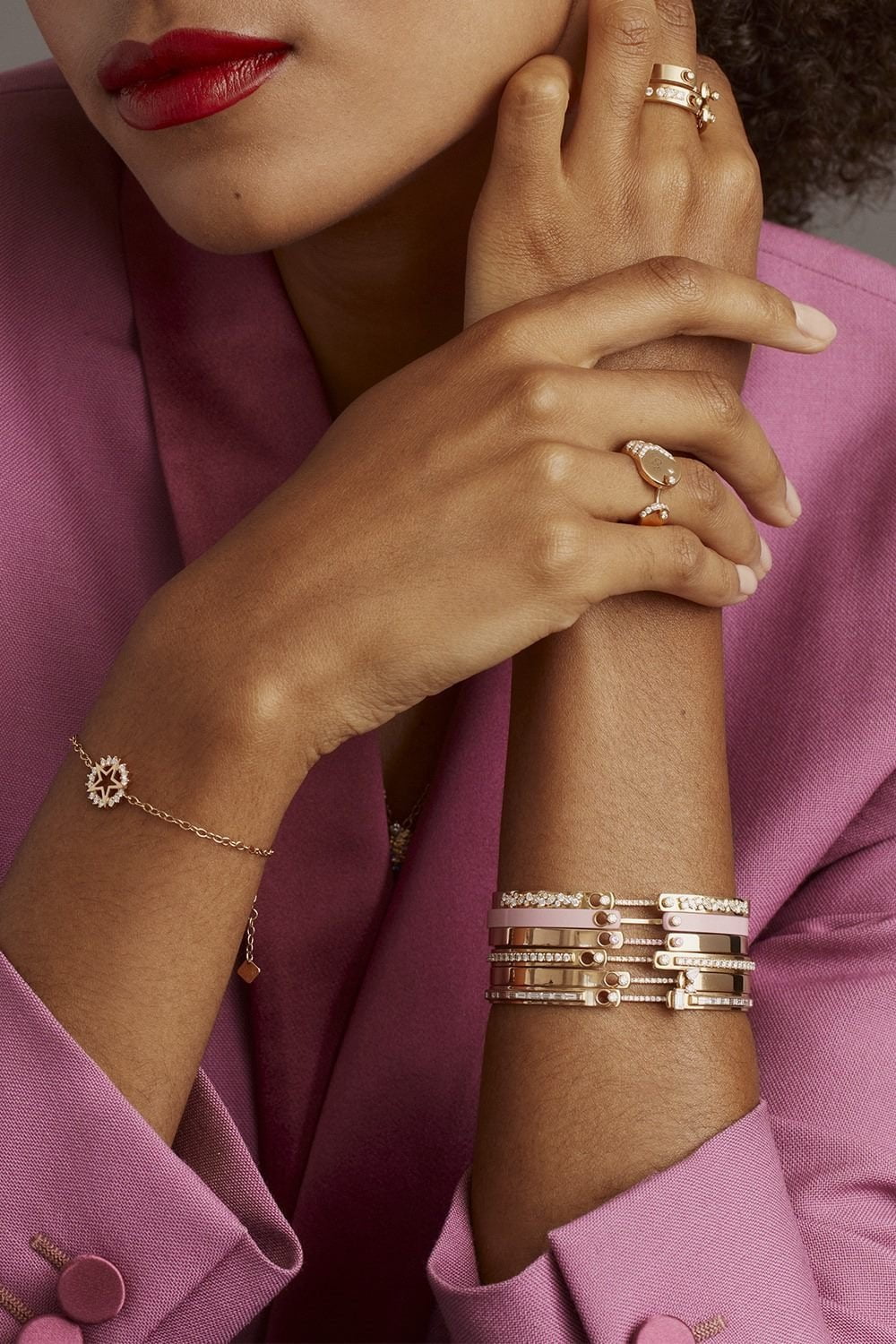 NOUVEL HERITAGE-Pink Sunday In Miami Bracelet-YELLOW GOLD