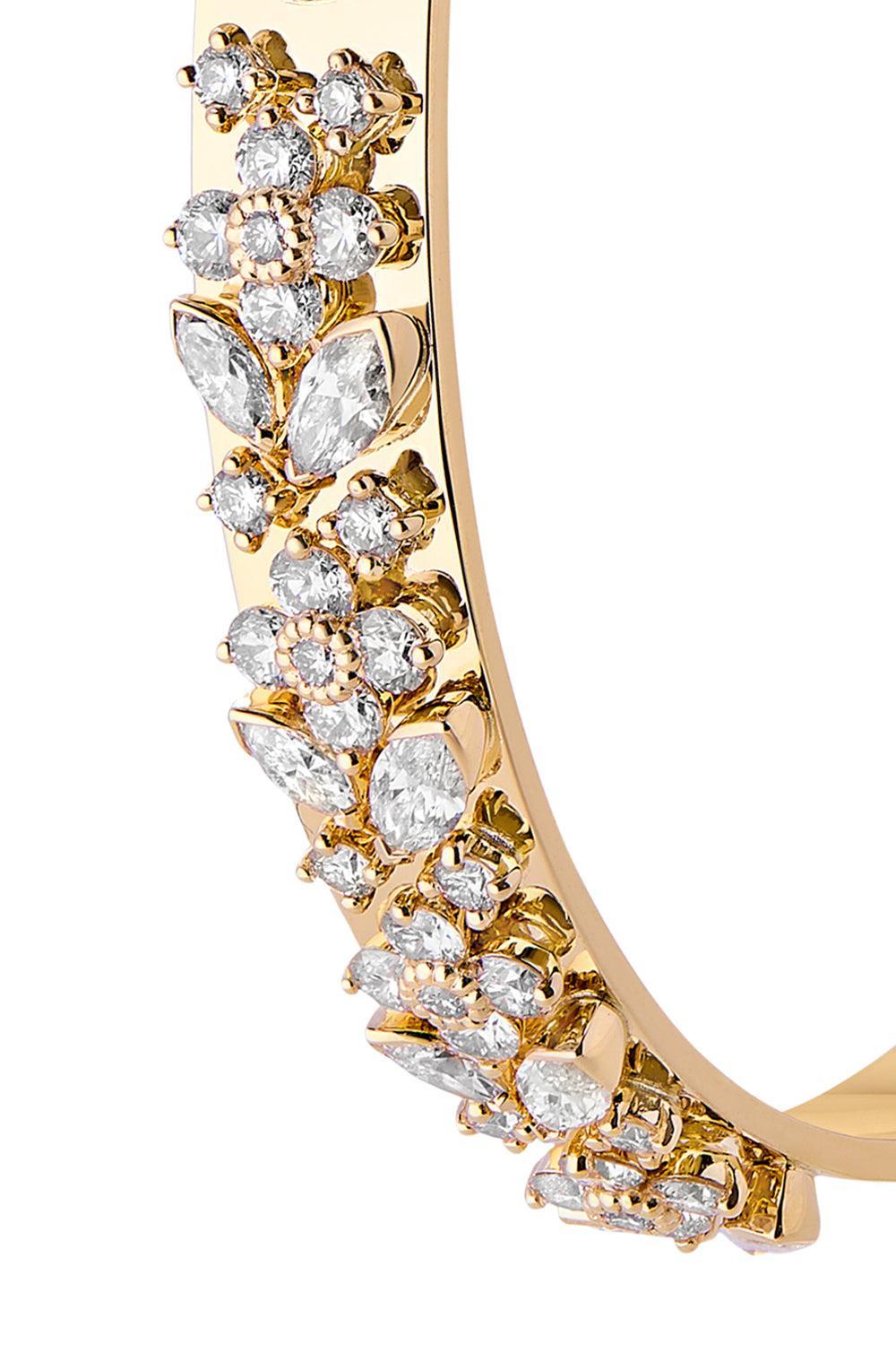 The Honey Gatherer Diamond Bangle Bracelet-YELLOW GOLD-JEWELRYFINE JEWELBRACELET O-NOUVEL HERITAGE