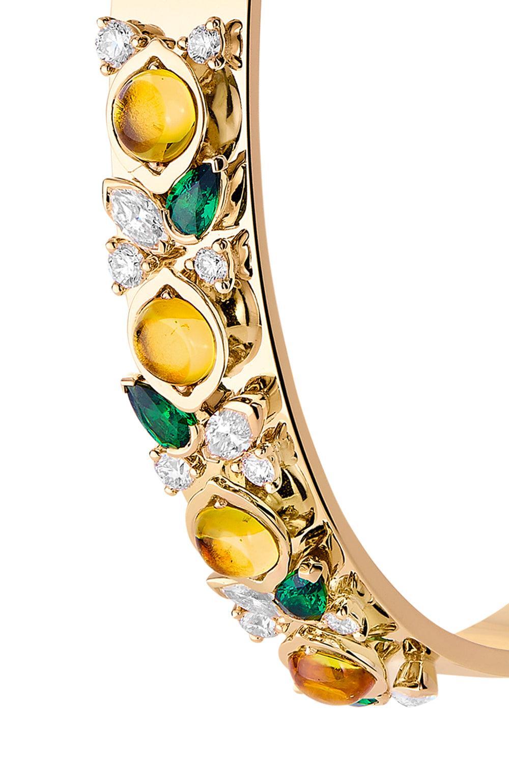 The Lemonade Maker Diamond Bangle Bracelet-YELLOW GOLD-JEWELRYFINE JEWELBRACELET O-NOUVEL HERITAGE