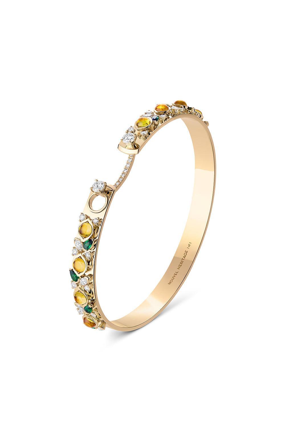 The Lemonade Maker Diamond Bangle Bracelet-YELLOW GOLD-JEWELRYFINE JEWELBRACELET O-NOUVEL HERITAGE