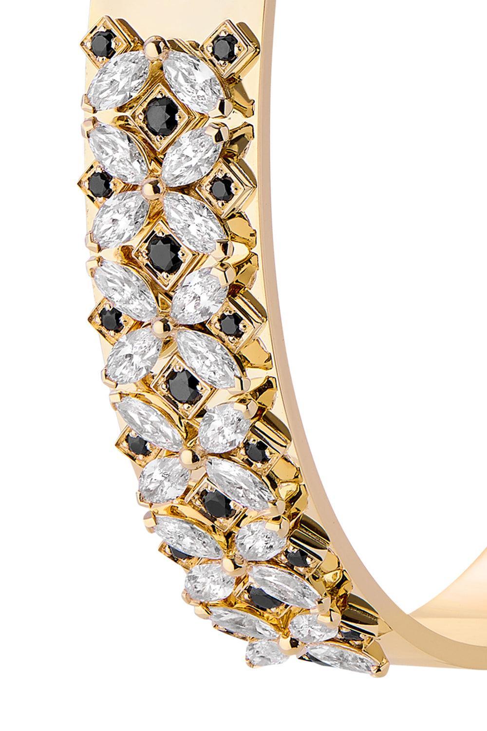 The Meadow Wonderer Diamond Bangle Bracelet-YELLOW GOLD-JEWELRYFINE JEWELBRACELET O-NOUVEL HERITAGE