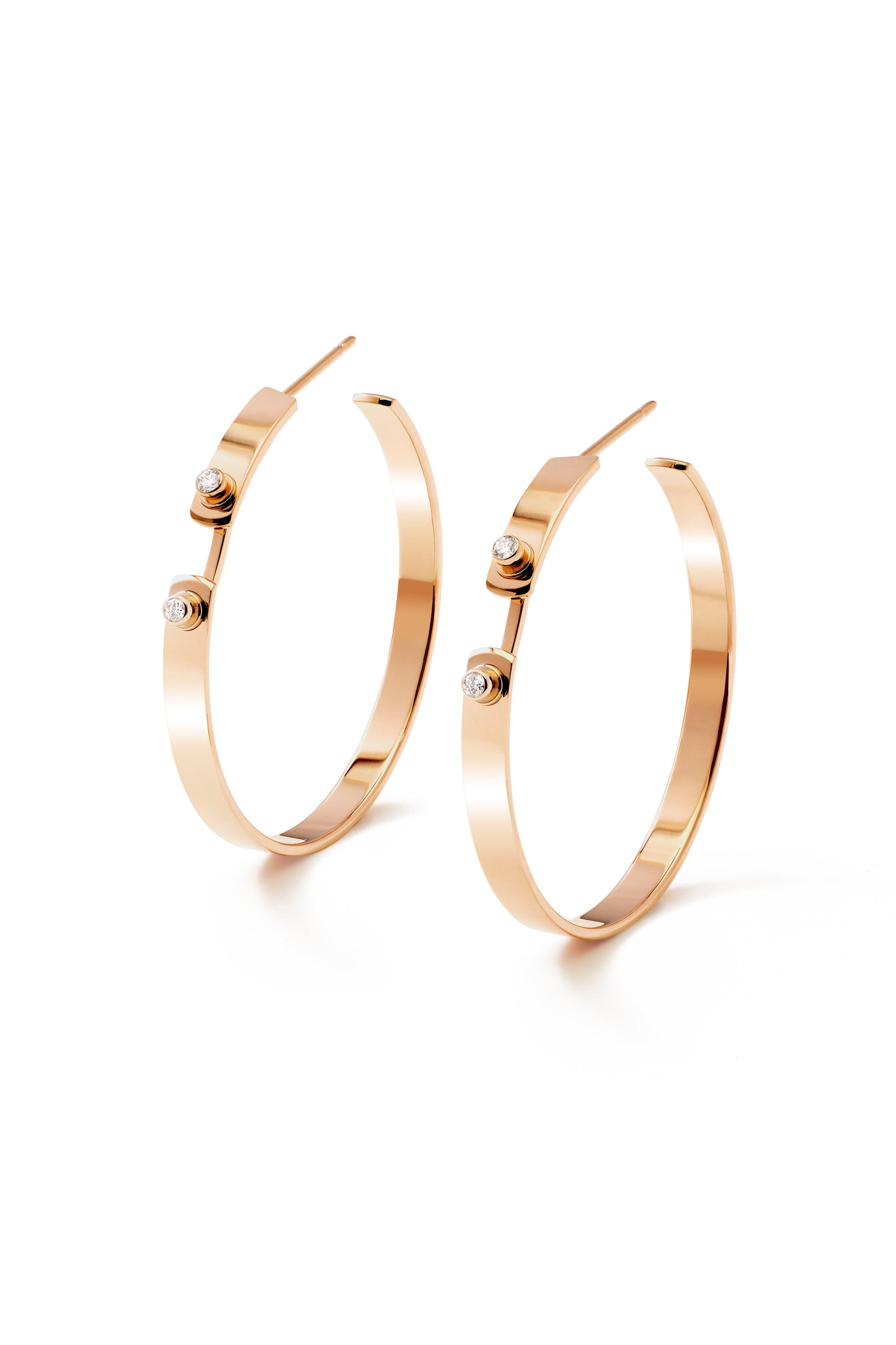 Monday Morning Mood Hoop Earrings - Rose Gold-ROSE GOLD-JEWELRYFINE JEWELEARRING-NOUVEL HERITAGE