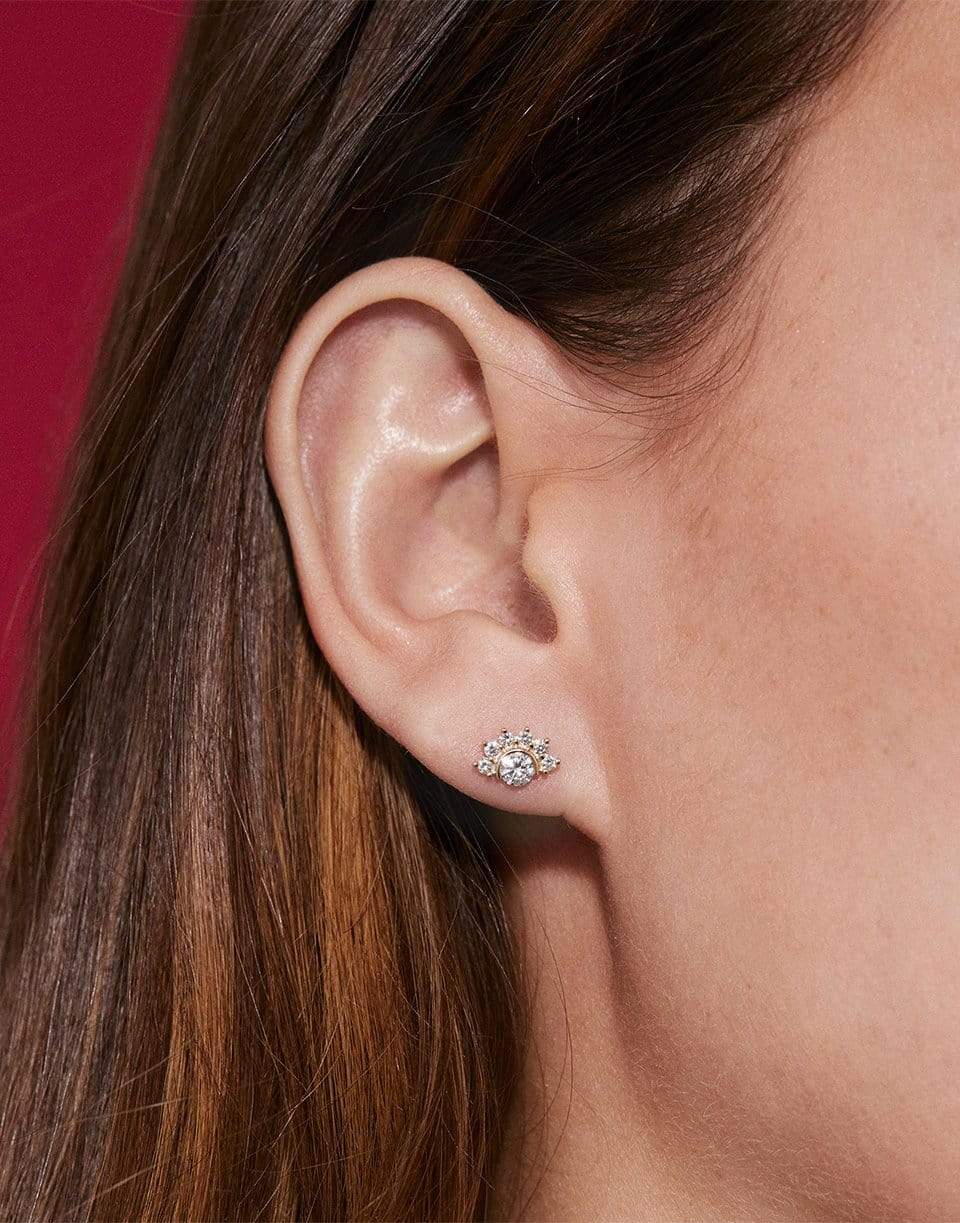 NOUVEL HERITAGE-Mystic Diamond Studs-ROSE GOLD