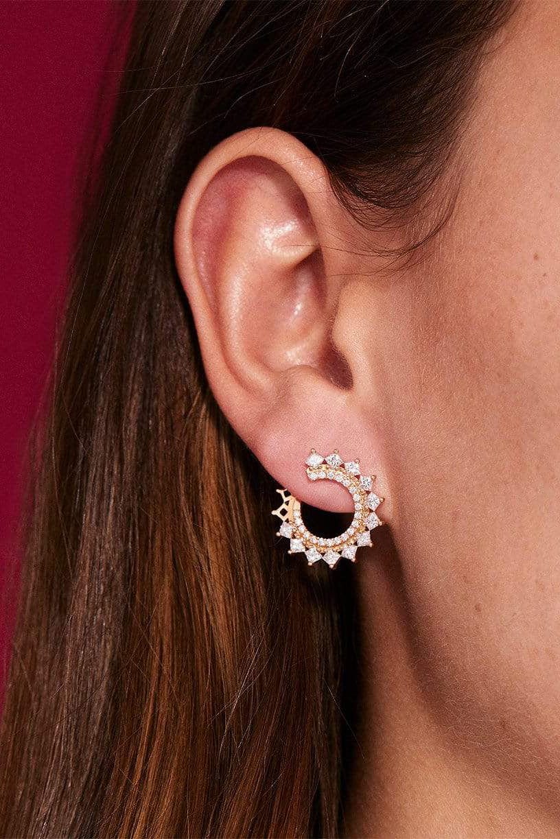 NOUVEL HERITAGE-Princess Diamond Vendome Earrings-ROSE GOLD