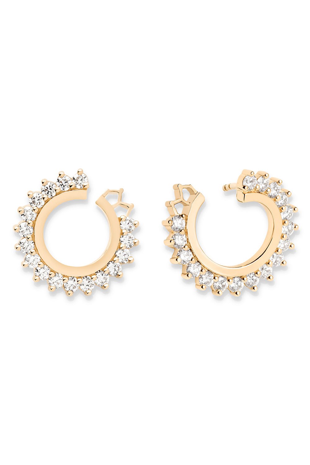 NOUVEL HERITAGE-Round Diamond Earrings-ROSE GOLD