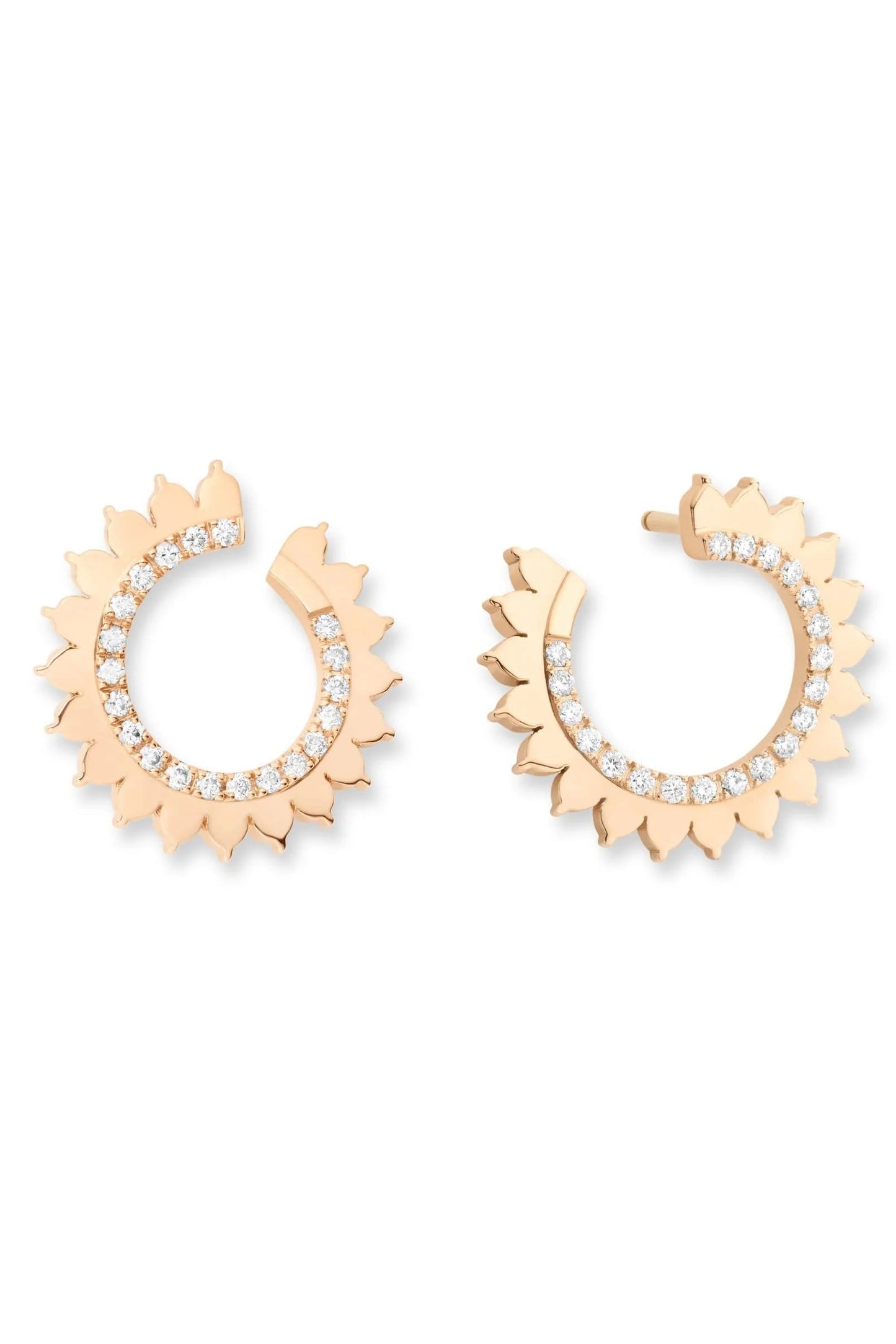 NOUVEL HERITAGE-Vendome Gold Earrings-ROSE GOLD