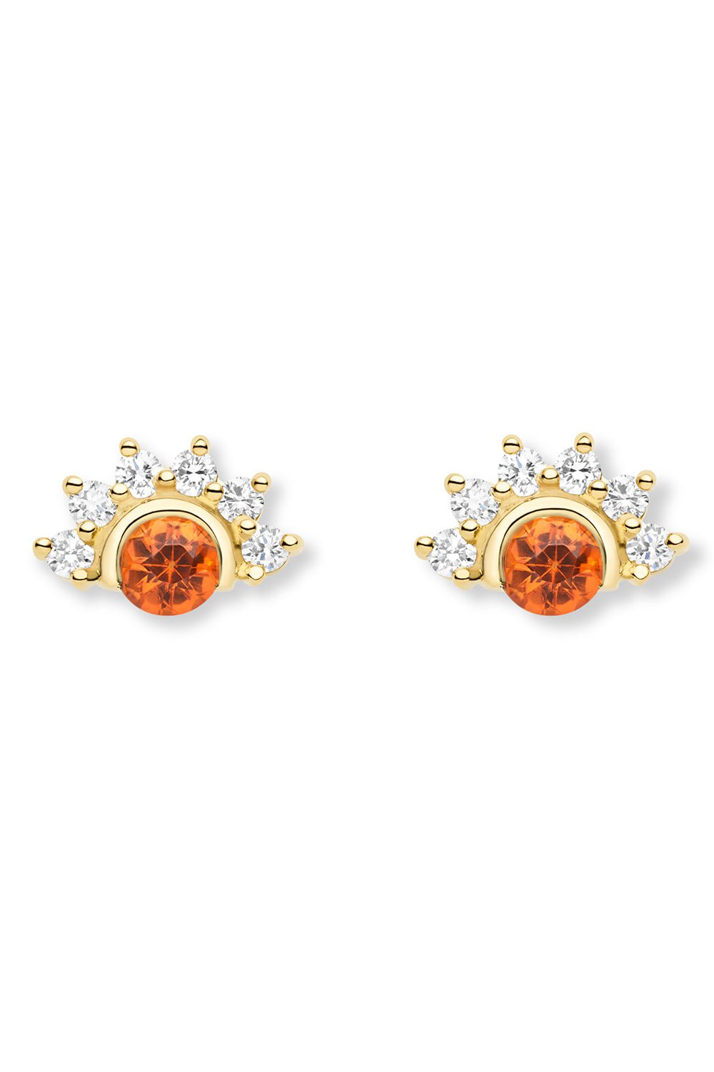 NOUVEL HERITAGE-Mystic Garden Studs-YELLOW GOLD