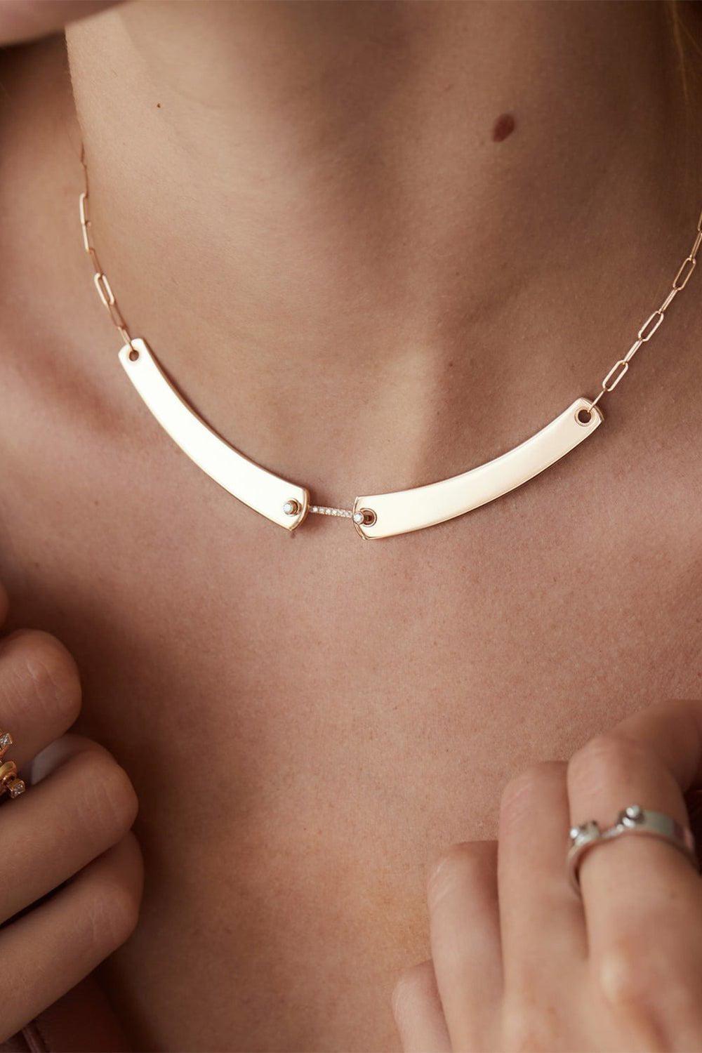 NOUVEL HERITAGE-Business Meeting Mood Necklace-ROSE GOLD