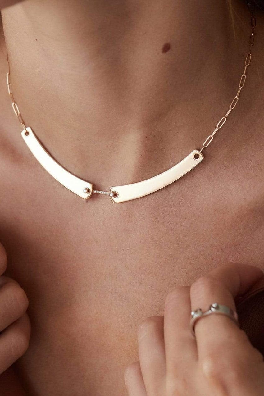 NOUVEL HERITAGE-Business Meeting Mood Necklace - White Gold-WHITE GOLD