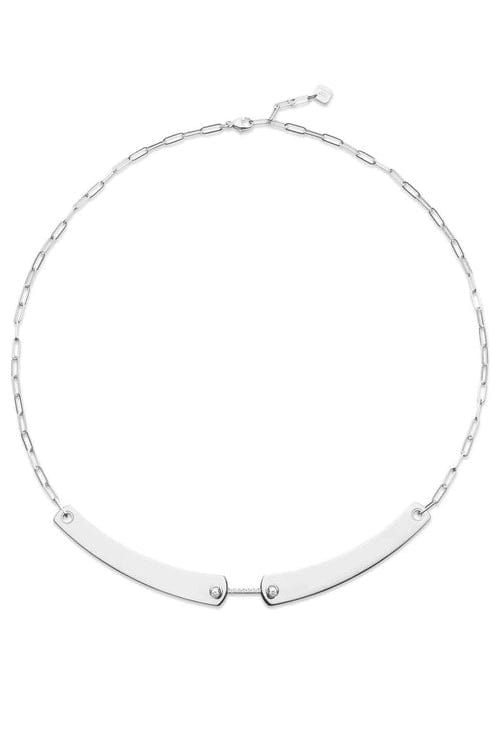 NOUVEL HERITAGE-Business Meeting Mood Necklace - White Gold-WHITE GOLD