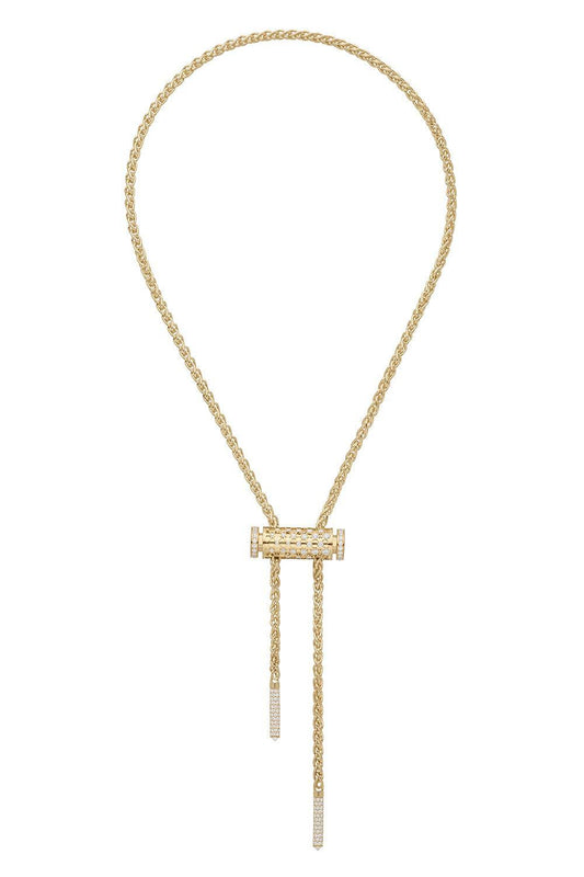 Diamond Bloom Medium Latch Pendant Necklace-YELLOW GOLD-JEWELRYFINE JEWELNECKLACE O-NOUVEL HERITAGE