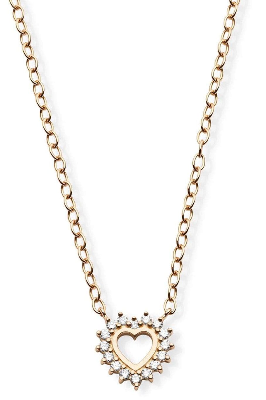 NOUVEL HERITAGE-Medium Mystic Diamond Love Necklace-YELLOW GOLD