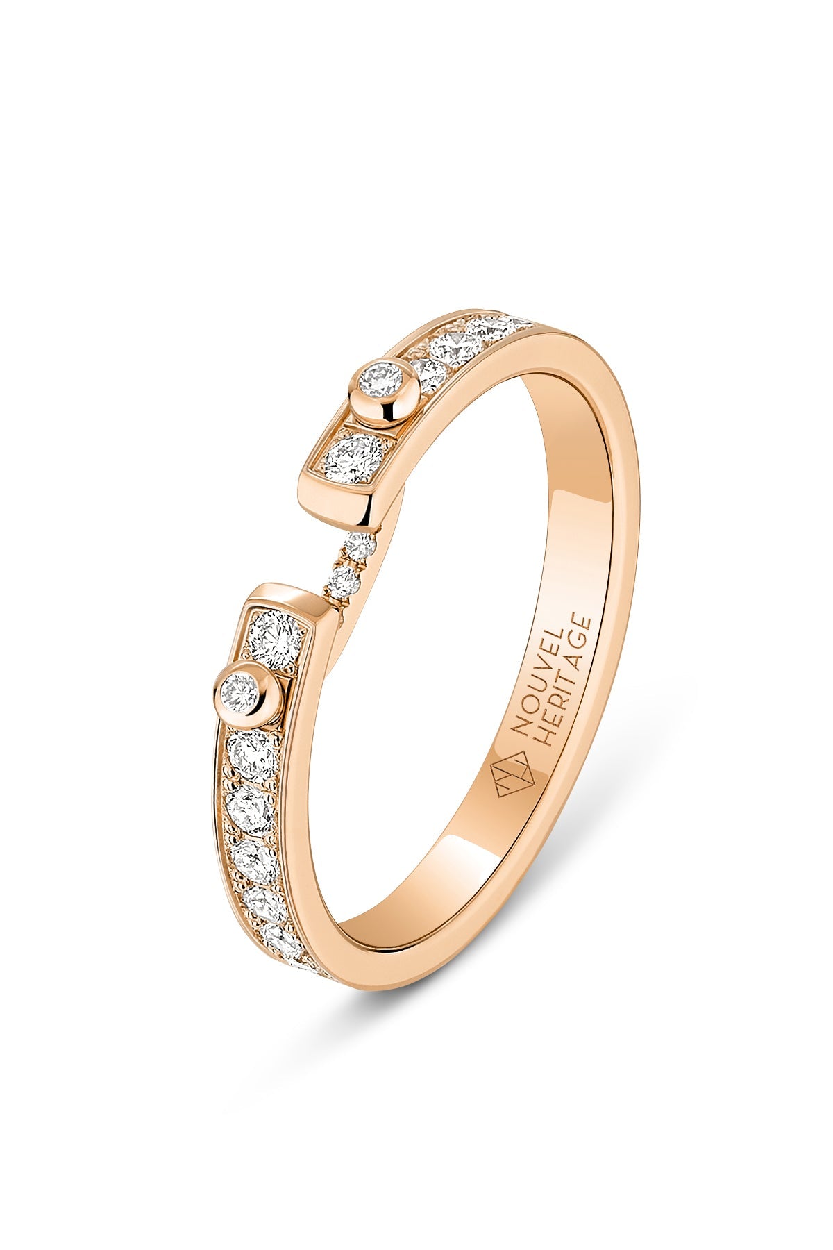 Eternity Tuxedo PM Mood Ring - Rose Gold-ROSE GOLD-7.5-JEWELRYFINE JEWELRING-NOUVEL HERITAGE