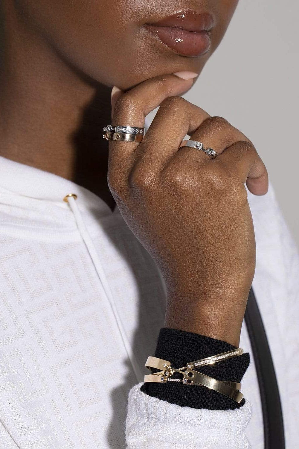 NOUVEL HERITAGE-Dinner Date Mood Ring-WHITE GOLD