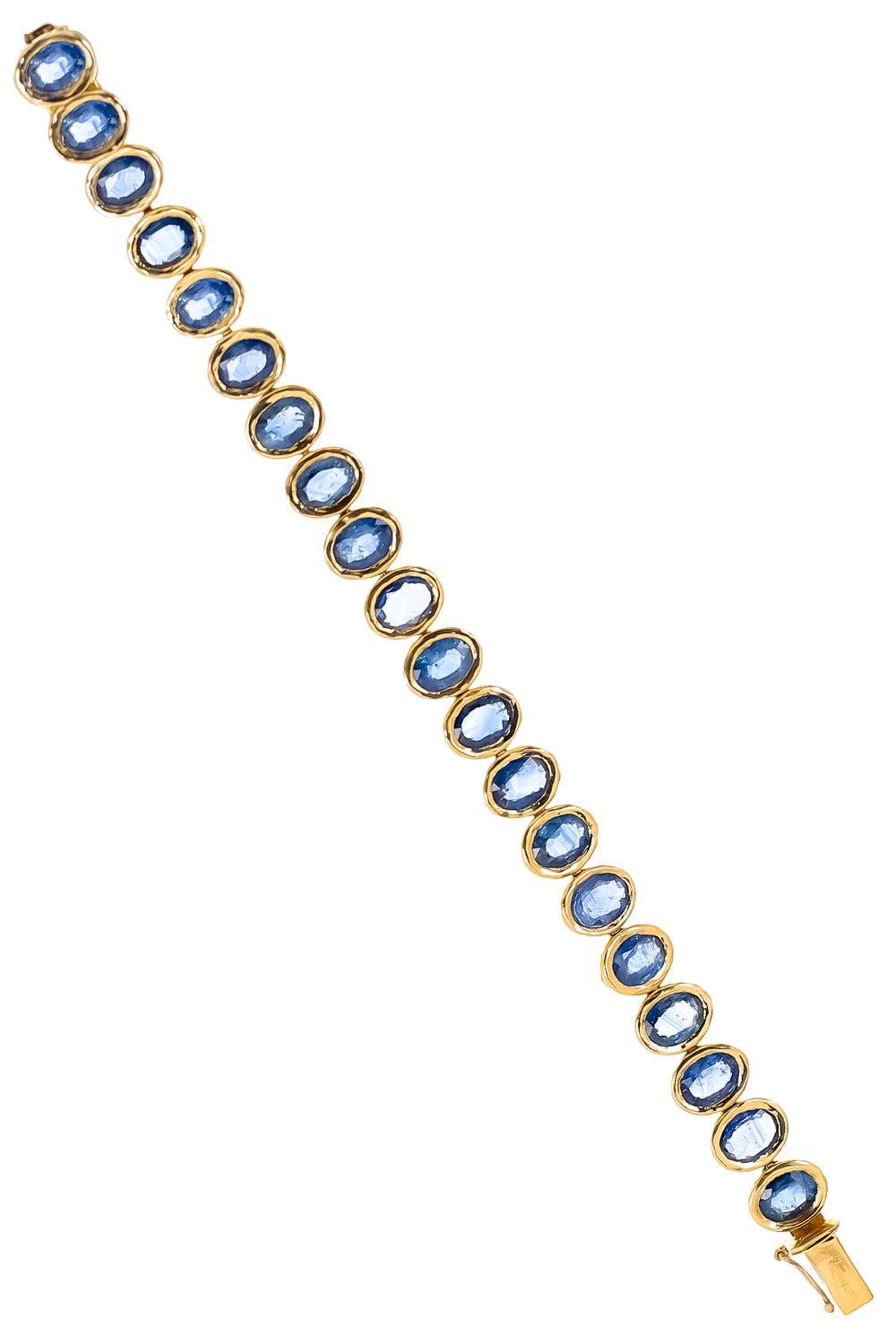 Blue Sapphire Jumbo Nesting Bracelet-YELLOW GOLD-6.5-JEWELRYFINE JEWELBRACELET O-OCTAVIA ELIZABETH