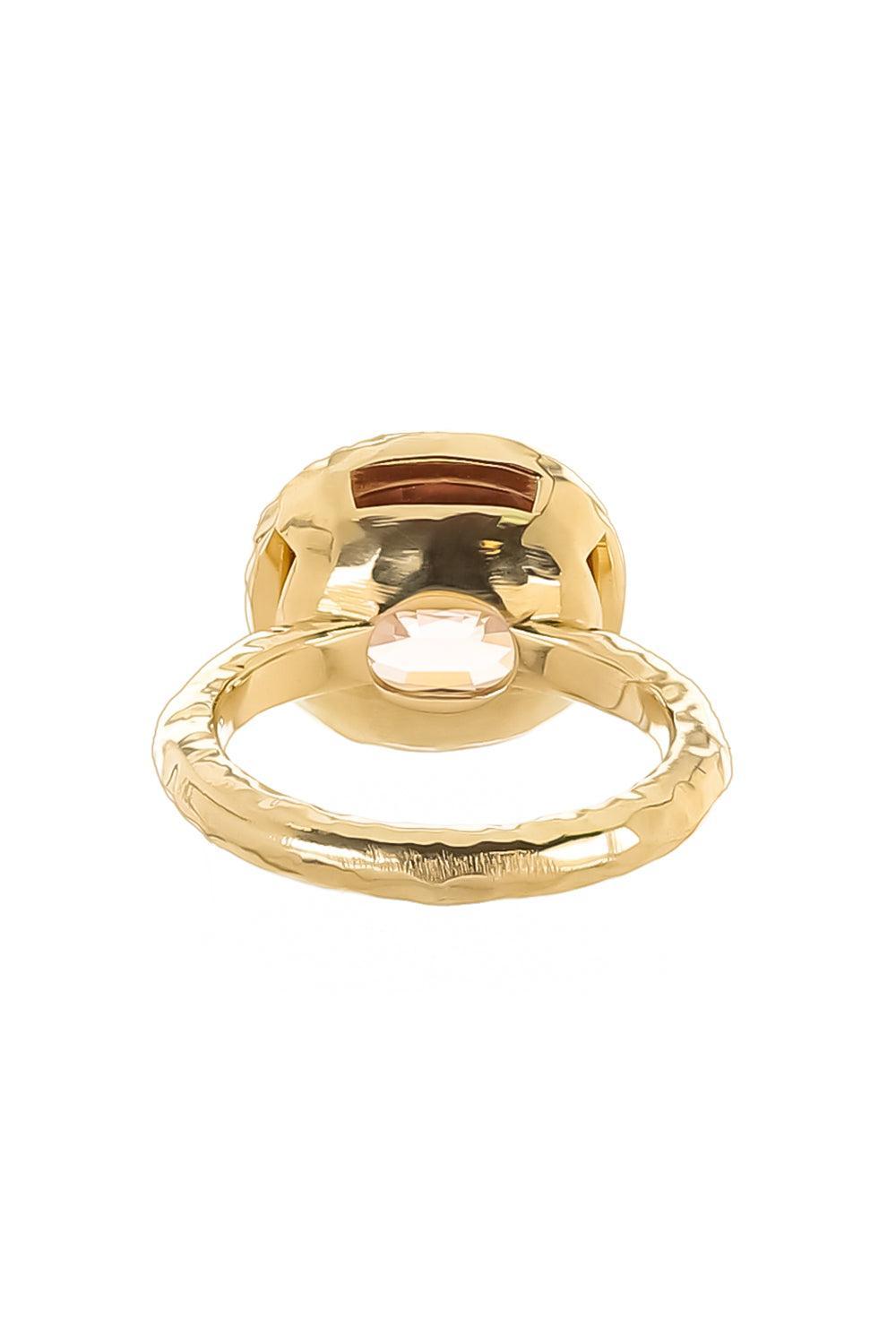 Cocoa Zircon Beatrice Ring-YELLOW GOLD-7-JEWELRYFINE JEWELRING-OCTAVIA ELIZABETH