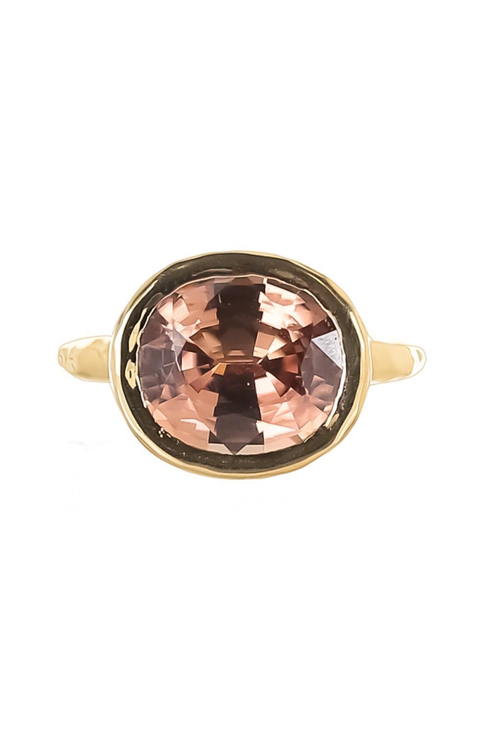 Cocoa Zircon Beatrice Ring-YELLOW GOLD-7-JEWELRYFINE JEWELRING-OCTAVIA ELIZABETH