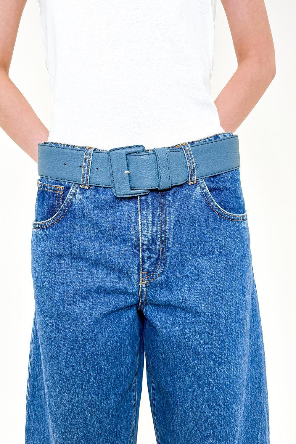 Wide Leather Belt-BLUE-XS-ACCESSORIEBELTS-ODEEH