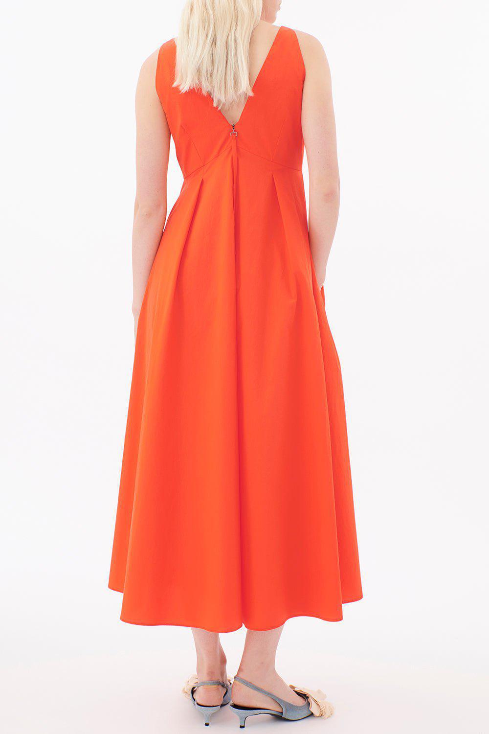 ODEEH-Sleeveless V-Neck Dress-
