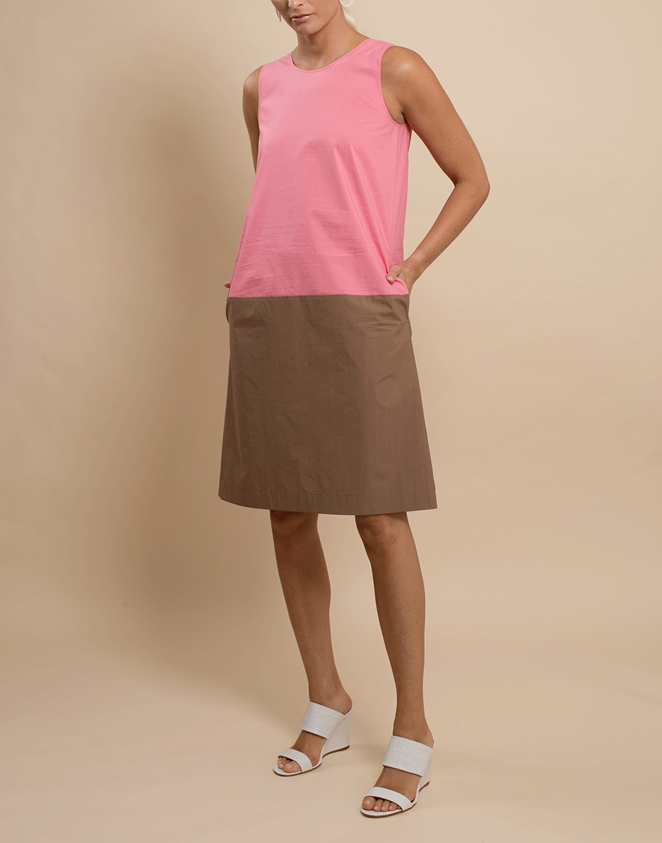 ODEEH-Sleeveless Colorblock Dress-