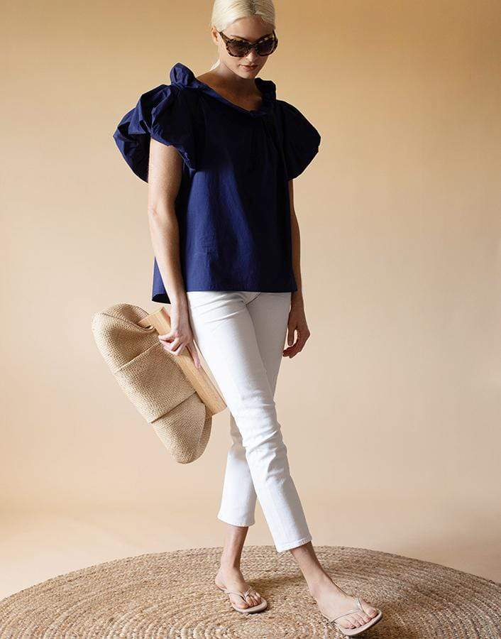 ODEEH-Ink Short Sleeve Blouse-