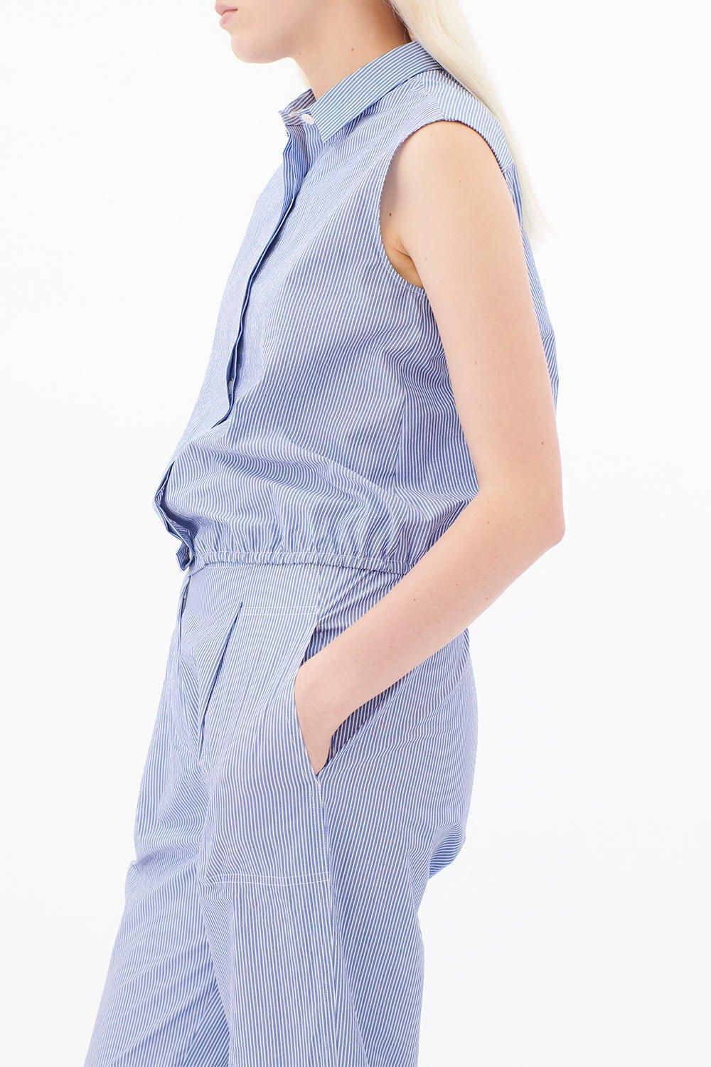 ODEEH-Sleeveless Collar Top-