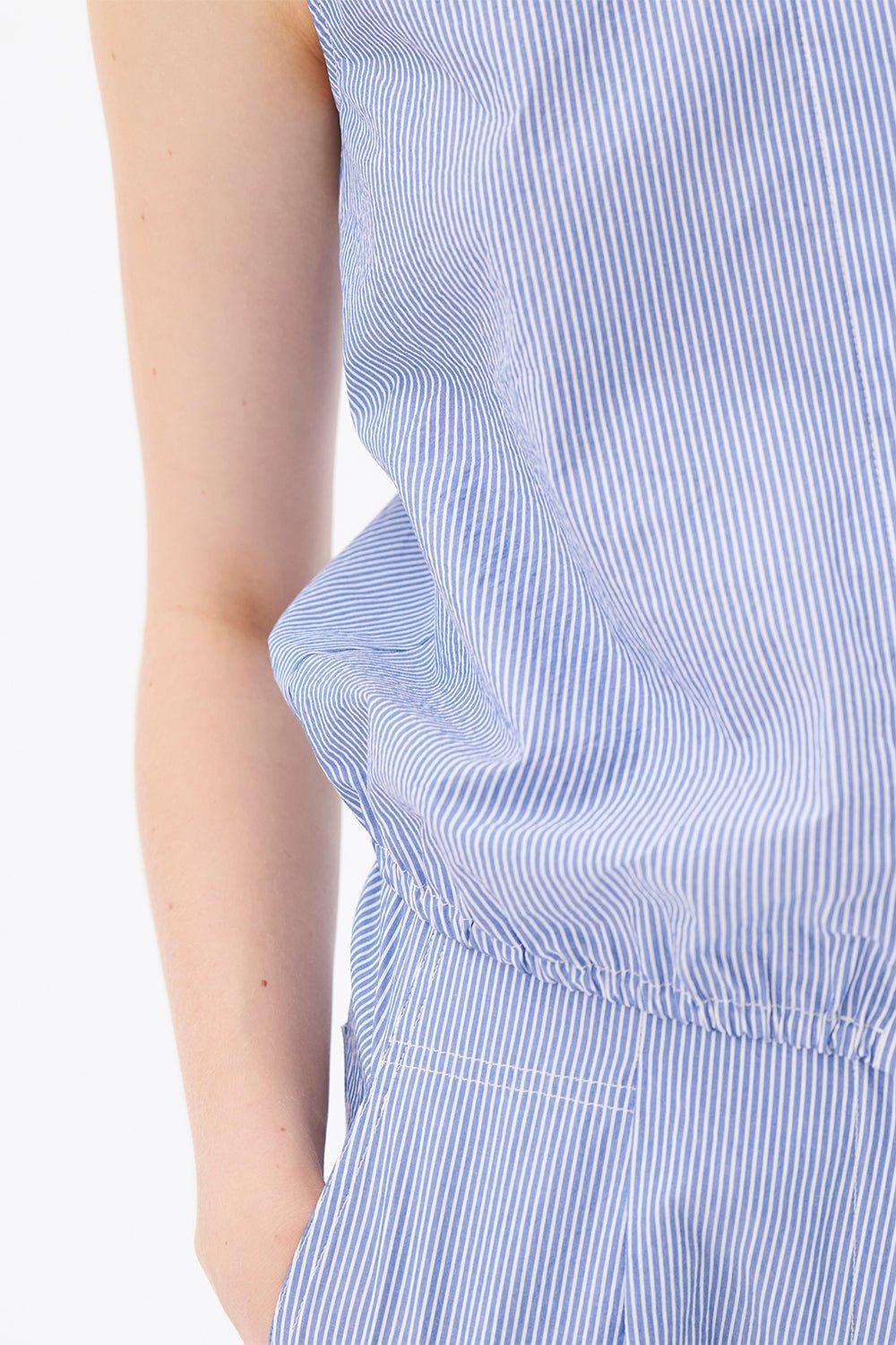 ODEEH-Sleeveless Collar Top-