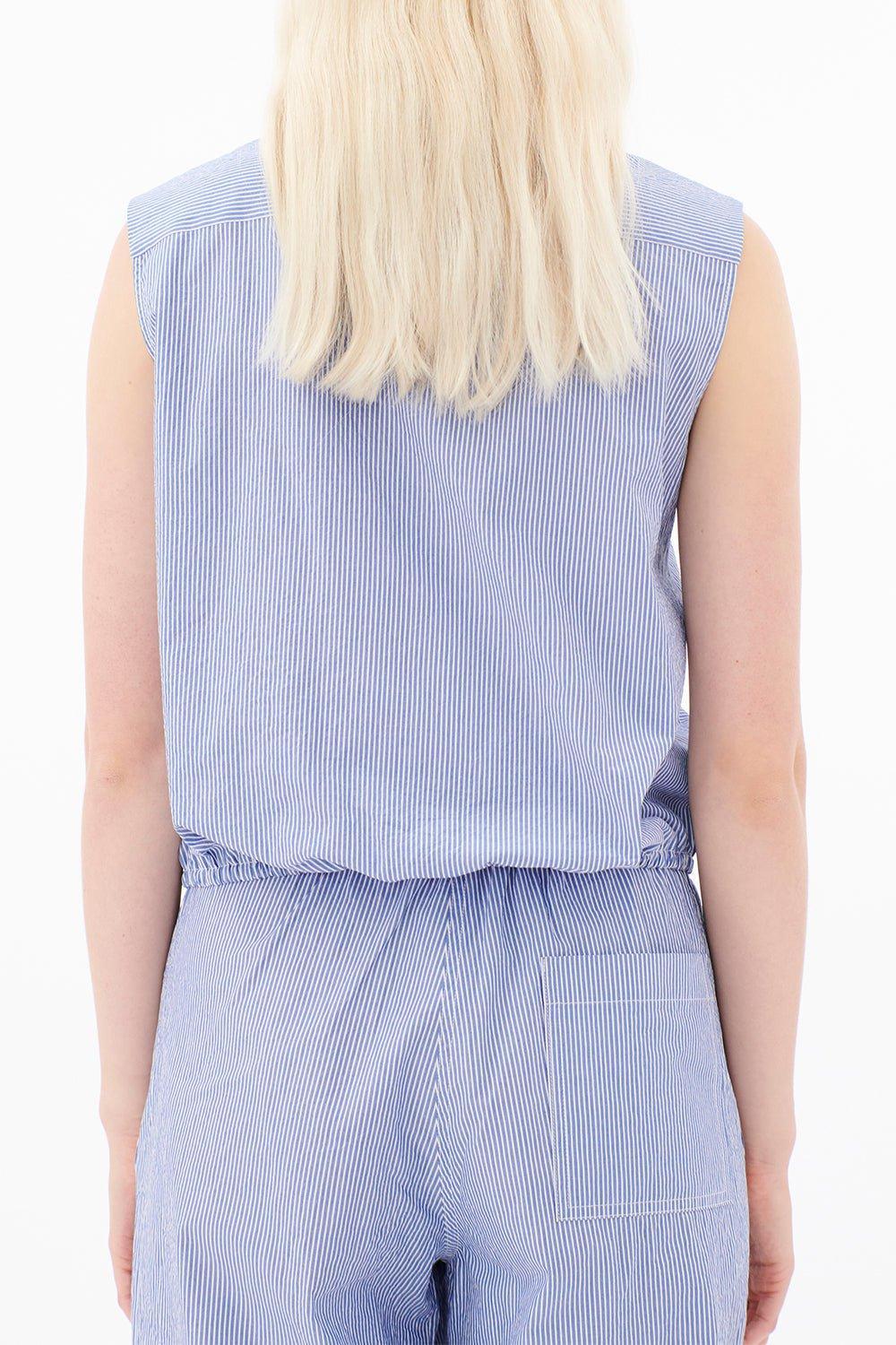 ODEEH-Sleeveless Collar Top-